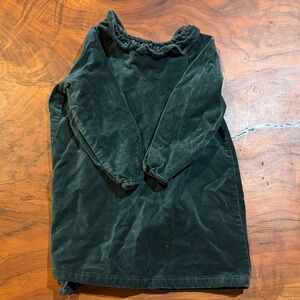 H&M Velvet Green 12-18 month button back dress
